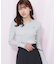 　袖シアースリットニット