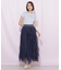縦ラッフルシアースカート