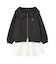 ビッグカラーパーカーティアードミニスカートセット