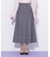 バイカラーステッチAラインフレアスカート