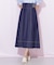 バイカラーステッチAラインフレアスカート
