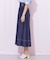 バイカラーステッチAラインフレアスカート