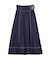 バイカラーステッチAラインフレアスカート