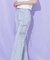 サイドリボンフレアデニムパンツ