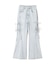 サイドリボンフレアデニムパンツ