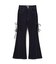 サイドリボンフレアデニムパンツ
