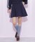 配色ラインレースミニスカート