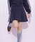 配色ラインレースミニスカート