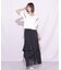 縦ラッフルシアースカート