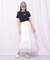 縦ラッフルシアースカート