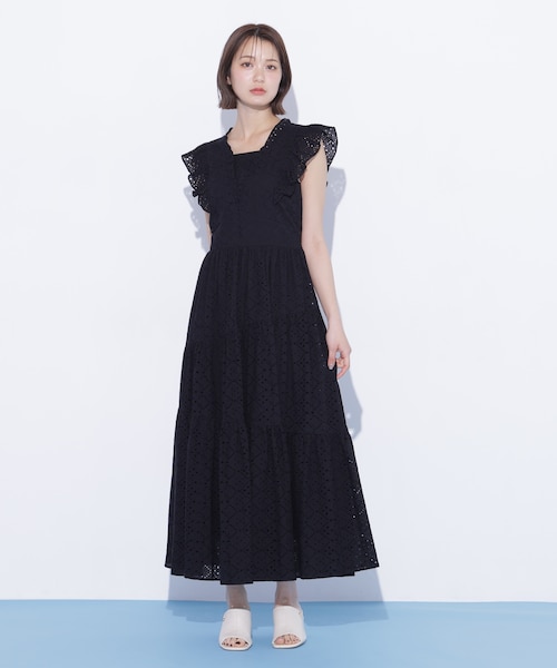 JILLSTUART ジルスチュアート ワンピース ブラック ティアードデザイン サイズ0 ジルバイジルスチュアート JILL by JILLSTUART ティアードワンピース