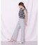 シャーリングシアーリングチェックブブラウス