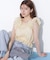 シャーリングシアーリングチェックブブラウス
