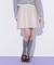 サイドプリーツフェイクレザーミニスカート