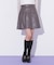 サイドプリーツフェイクレザーミニスカート