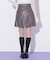 サイドプリーツフェイクレザーミニスカート