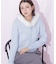 フェイクファー付ケーブルニットパーカー