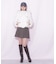 フェイクファー付きリボンショートダウン