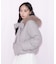 フェイクファー付きリボンショートダウン