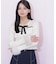 袖口フェイクファーニット