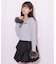 袖口フェイクファーニット