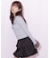 袖口フェイクファーニット