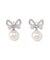Cubic リボンパールピアス