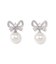 Cubic リボンパールピアス