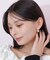 Cubic リボンパールピアス