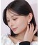 Cubic リボンパールピアス