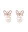 Cubic リボンパールピアス