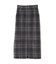 チェックロングタイトスカート