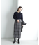チェックロングタイトスカート