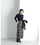 チェックロングタイトスカート