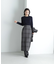 チェックロングタイトスカート