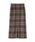 チェックロングタイトスカート