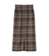 チェックロングタイトスカート