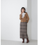 チェックロングタイトスカート