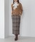 チェックロングタイトスカート