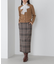 チェックロングタイトスカート