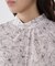 ラインフラワープリントブラウス