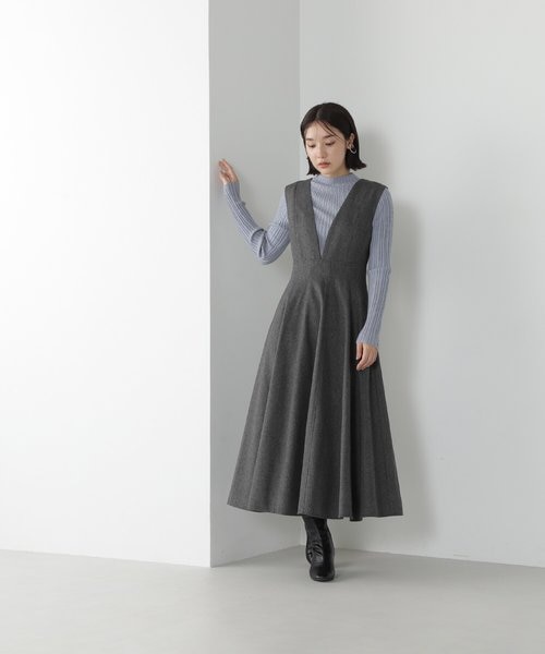 Vネックフレアジャンスカ23AW｜ナチュラルビューティー