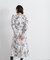 スクエアネックフラワープリントワンピース