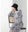 スクエアネックフラワープリントワンピース
