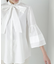 フレアカフスリボンボウブラウス