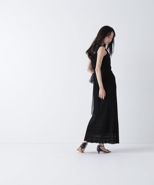 PLEATS PLEASE 美しい透かし編みセットアップ Olu.（オルドット）の「透かし編みナローセットアップ