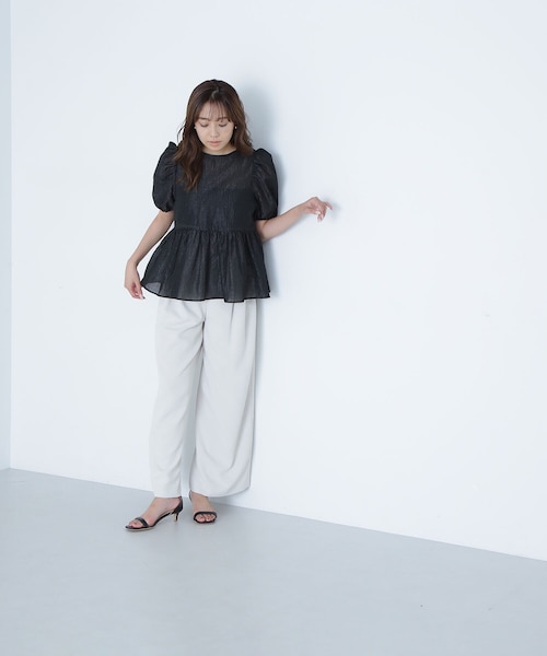 シアージャガードペプラムブラウス｜ナチュラルビューティーベーシック