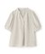 リネンライクボタンブラウス