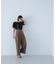 ストラップ付タックパンツ