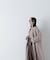 フォルムノーカラーロングコート　24AW